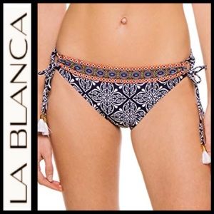 NWT La Blanca Indigo/Mandela Hipster Bottoms